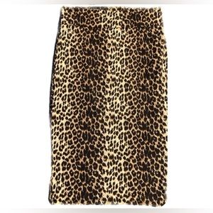 A13 Lily White Womens Pencil Skirt Cheetah Leopard Brown Black Knee Length Small